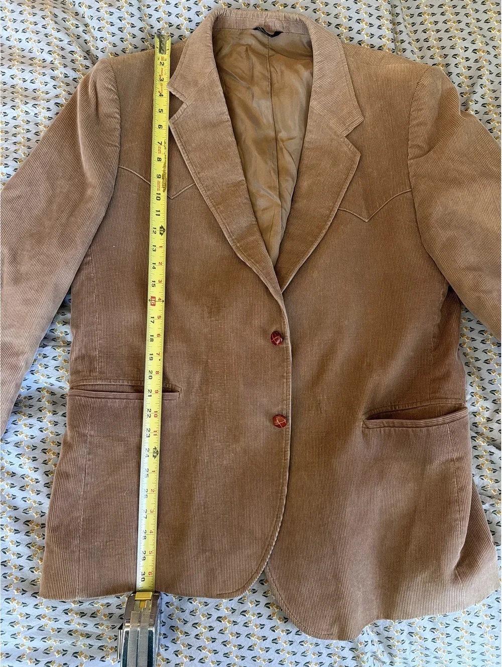 Vintage St. Michael Tan Corduroy Blazer with Elbow Patches